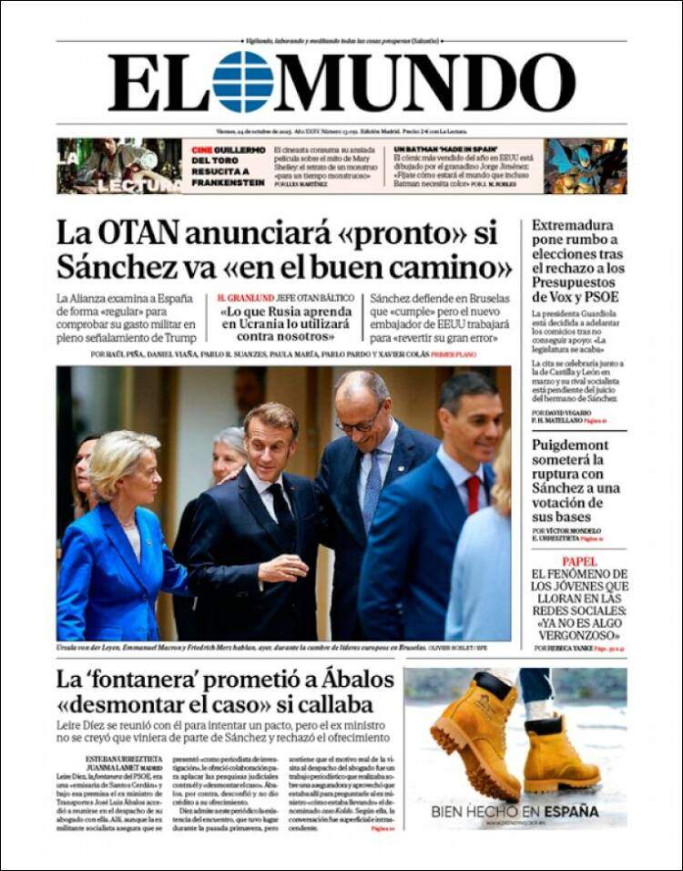 El Mundo, 24 octubre 2025 El Mundo, 24 octubre 2025
