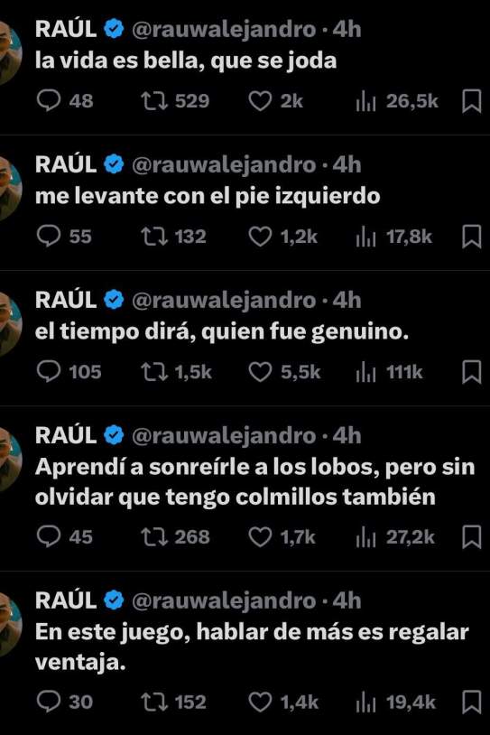 Rauw Alejandro i les seves piulades / X Rauw Alejandro i les seves piulades / X