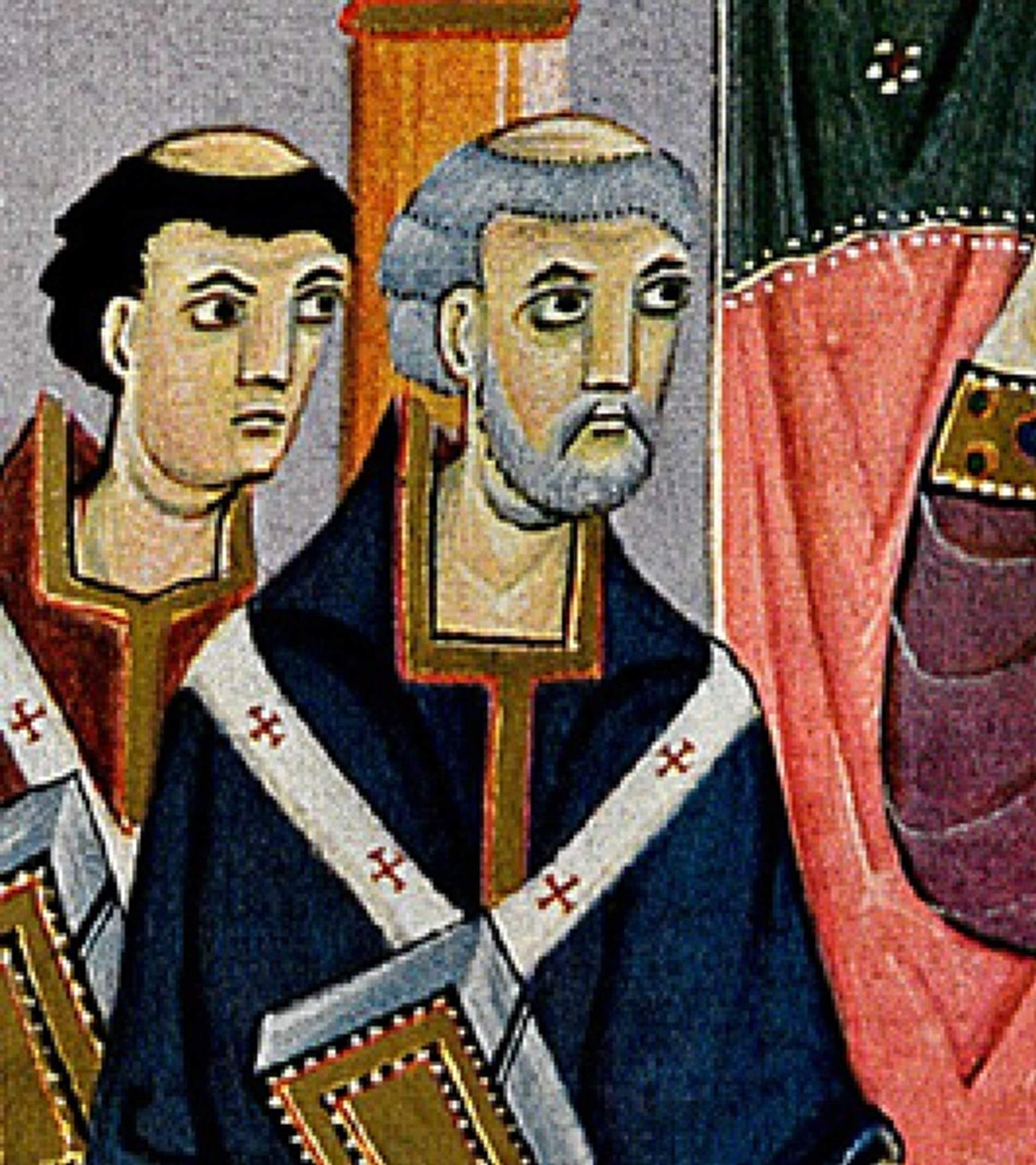 Representació coetània de Gerbert d'Orlhac. Font Biblioteca Estatal de Baviera. Munic Representació coetània de Gerbert d'Orlhac. Font Biblioteca Estatal de Baviera. Munic