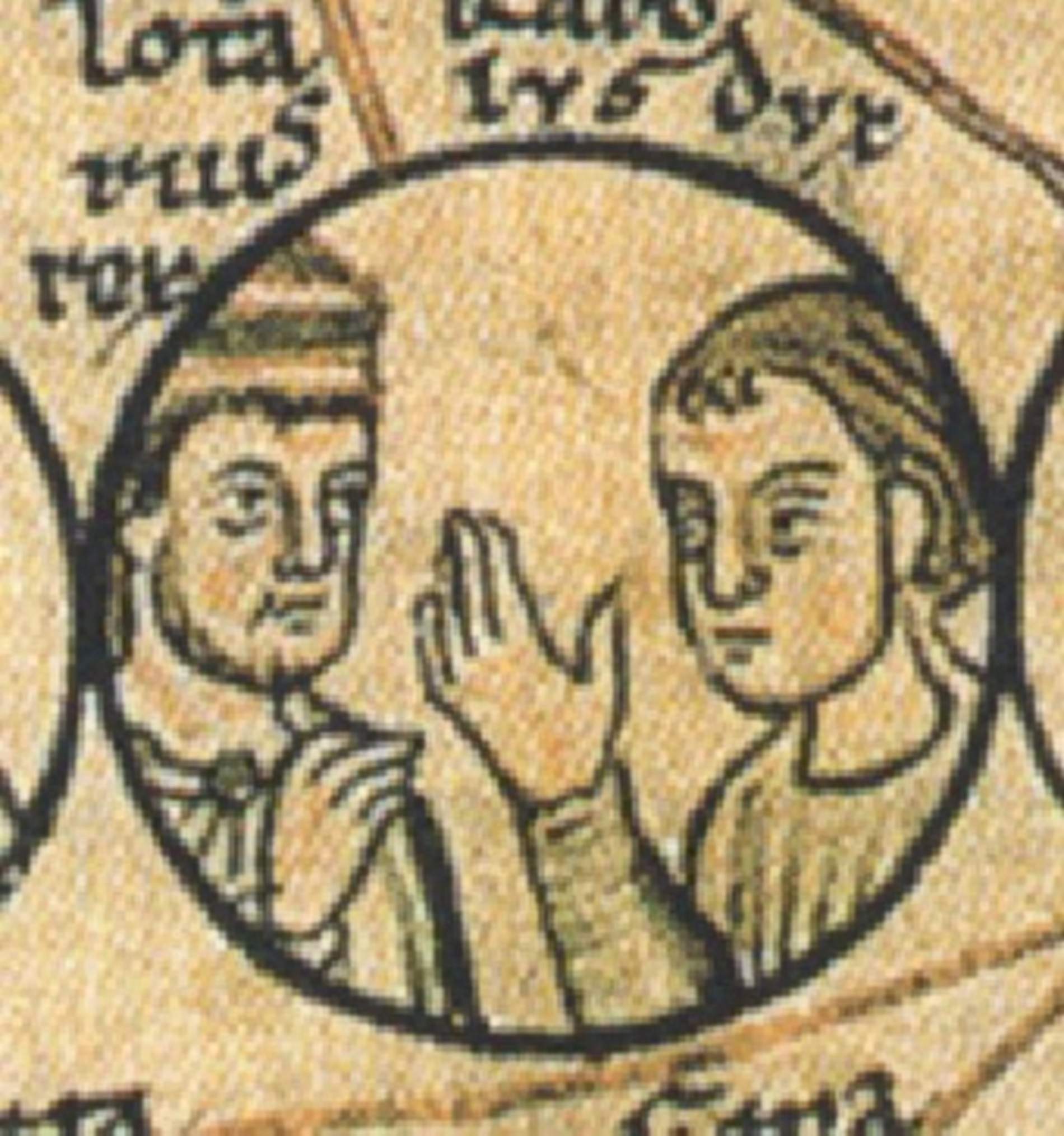 Representació coetània de Lotari I i el seu germà Carles de Lorena. Font Wikimedia Commons Representació coetània de Lotari I i el seu germà Carles de Lorena. Font Wikimedia Commons