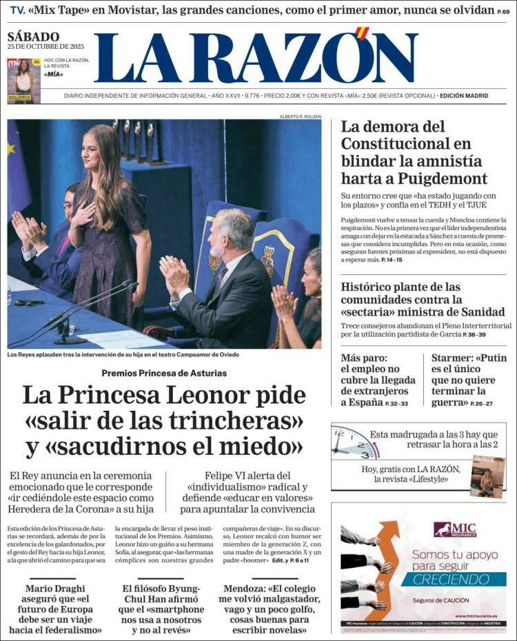 'La Razón' 25 'La Razón' 25