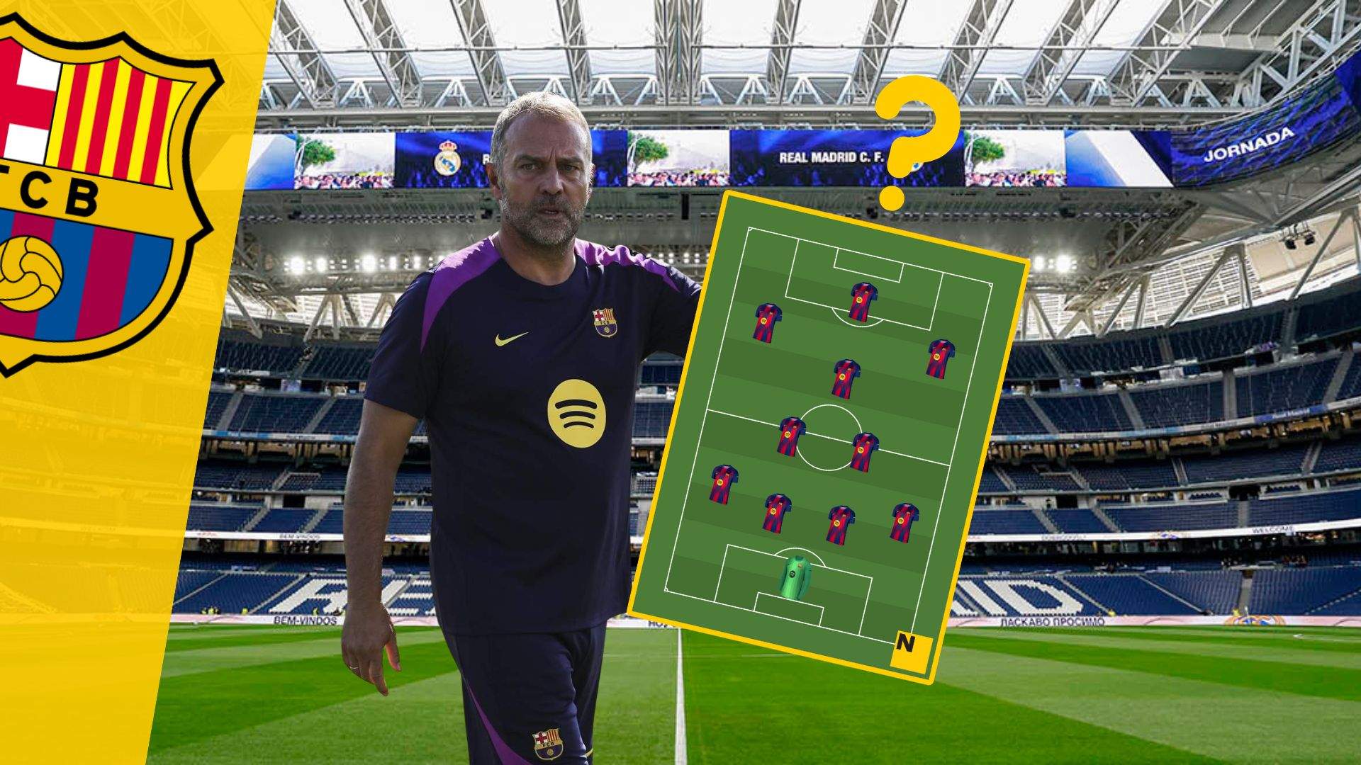 L'alineació del Barça per al Clàssic: el pla de Flick per tornar a tombar el Reial Madrid L'alineació del Barça per al Clàssic: el pla de Flick per tornar a tombar el Reial Madrid