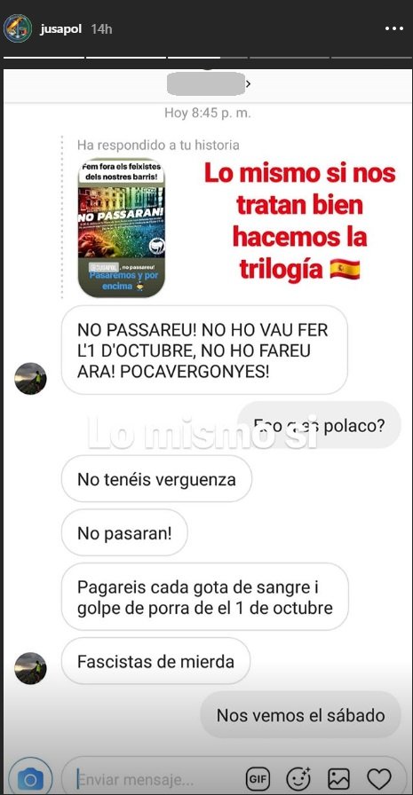 jusapol amenazas instagram