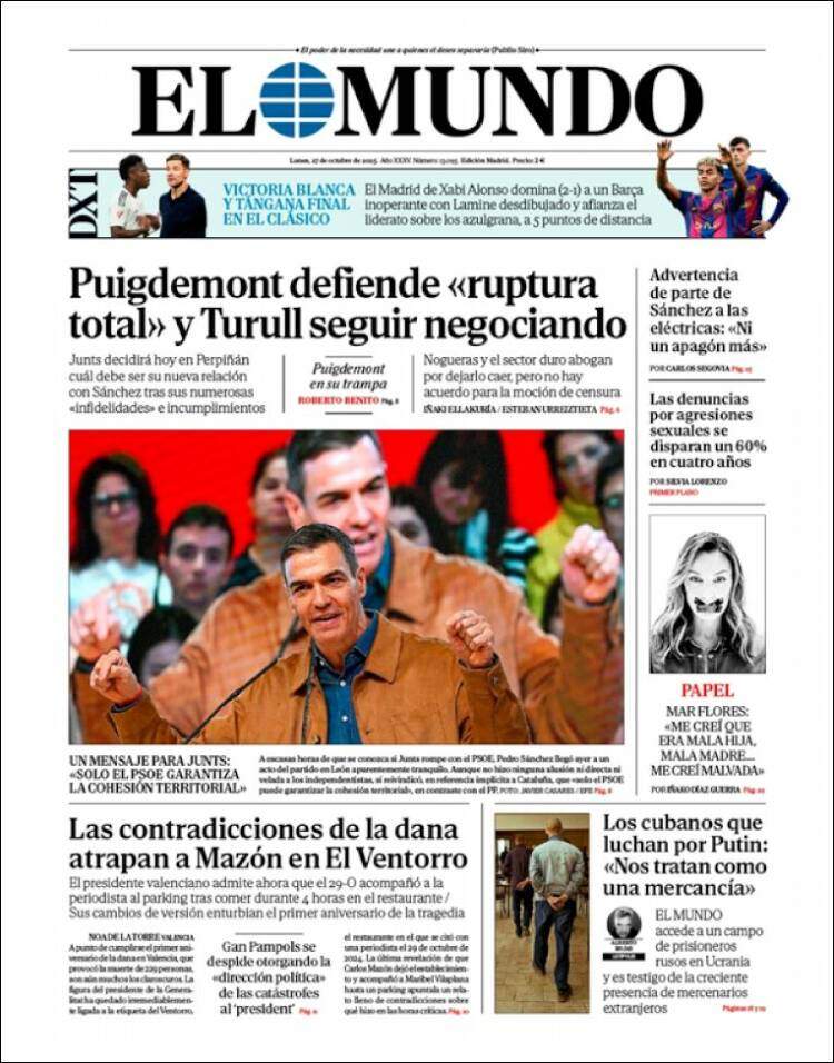 El Mundo, 27 octubre 2025 El Mundo, 27 octubre 2025