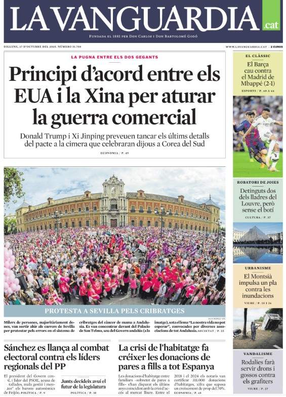 La Vanguardia, 27 octubre 2025 La Vanguardia, 27 octubre 2025