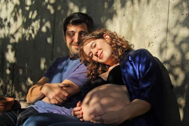 Marc Rius i Clara de Ramon embarassats de l'Olívia / Instagram