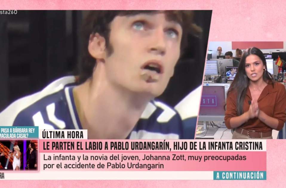 Pablo Urdangarin amb el llavi obert, Telecinco Pablo Urdangarin amb el llavi obert, Telecinco