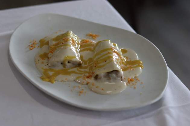 Canelones del restaurante Hostal Esteba. / Foto: Jordi Àvila Canelones del restaurante Hostal Esteba. / Foto: Jordi Àvila