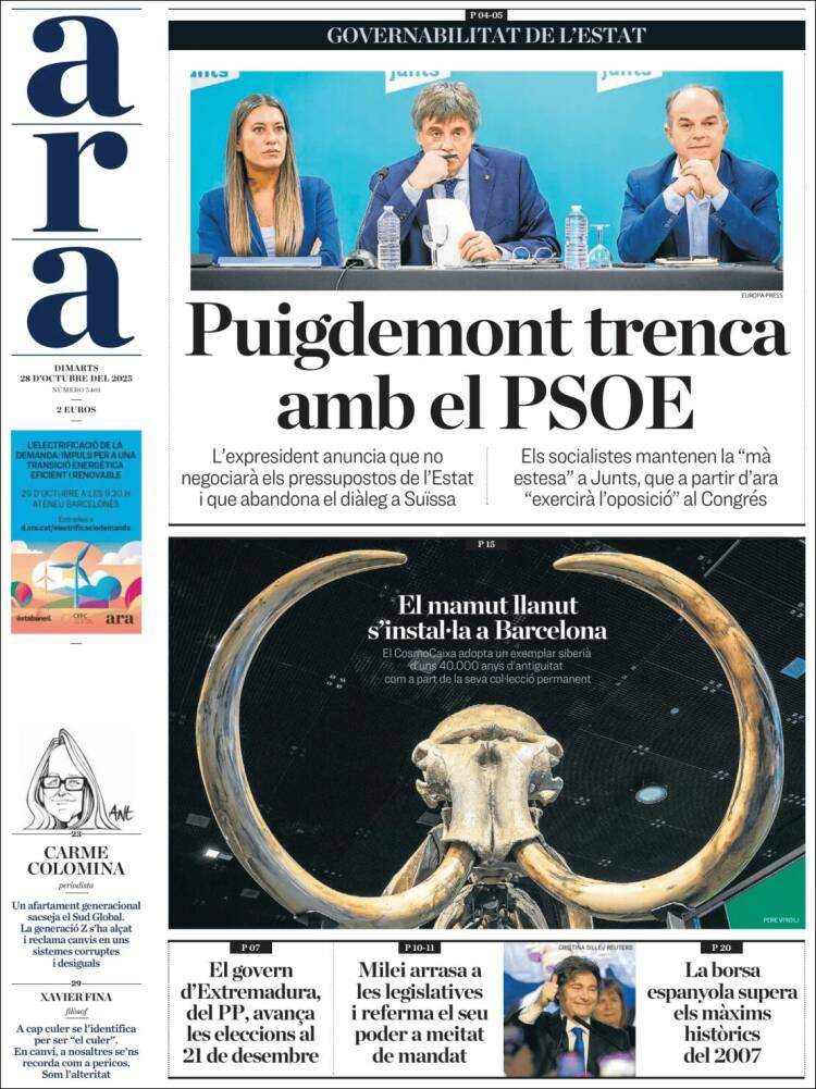 Ara, 28 octubre 2025 Ara, 28 octubre 2025