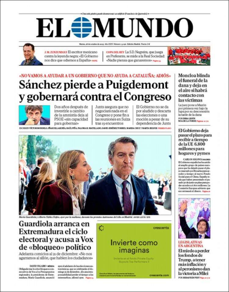 El Mundo, 28 octubre 2025 El Mundo, 28 octubre 2025