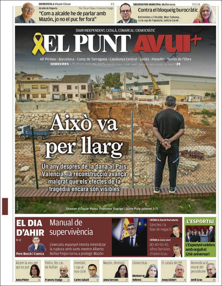 El Punt Avui, 29 octubre El Punt Avui, 29 octubre