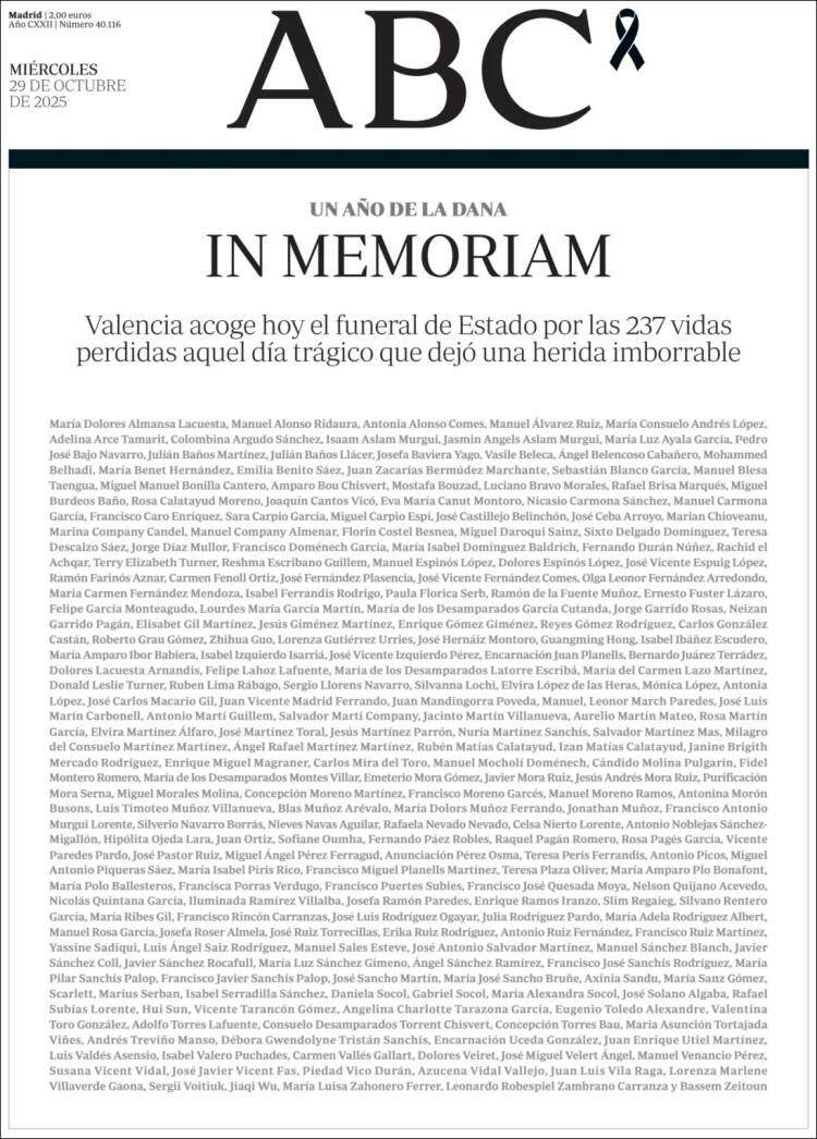 ABC, 29 octubre ABC, 29 octubre