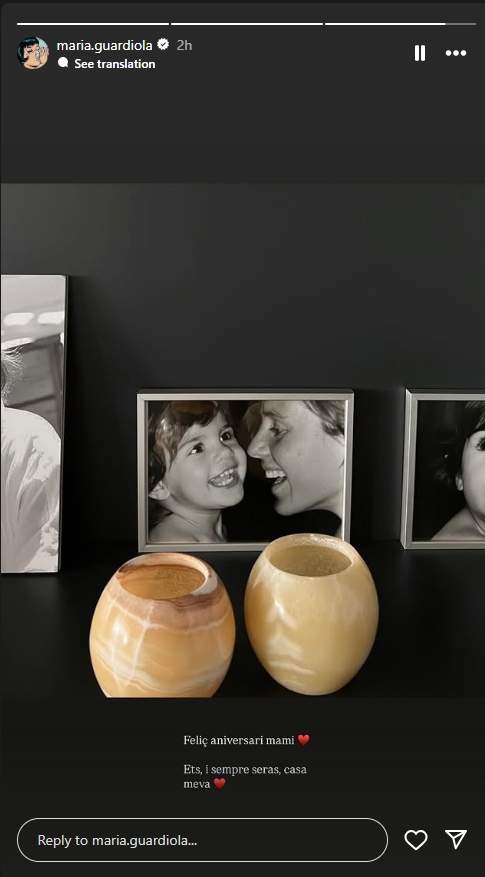 Maria Guardiola felicita Cristina Serra, la seva mare / Instagram  Maria Guardiola felicita Cristina Serra, la seva mare / Instagram