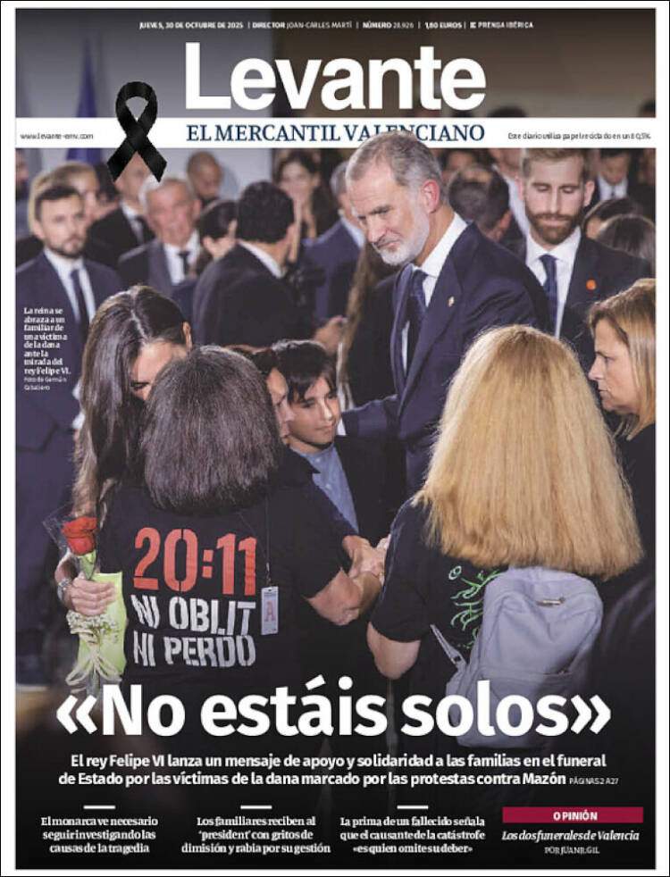 Levante, 30 octubre 2025