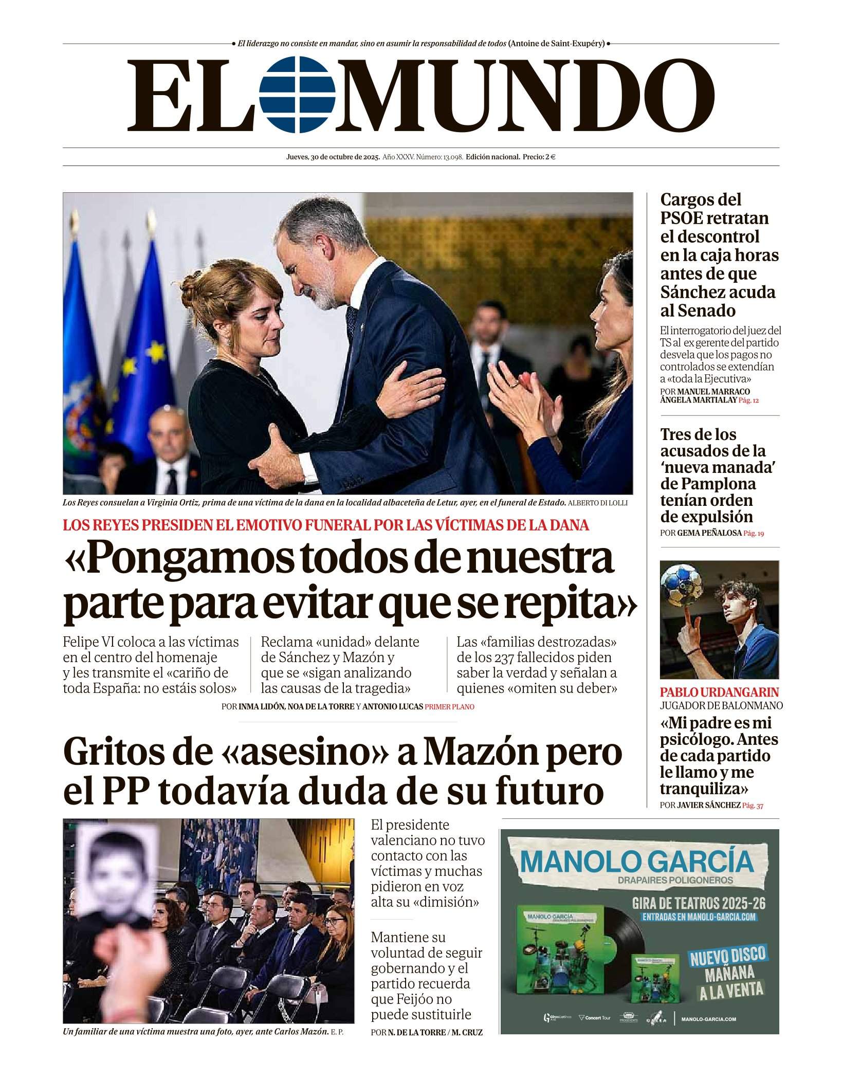 El Mundo, 30 octubre 2025