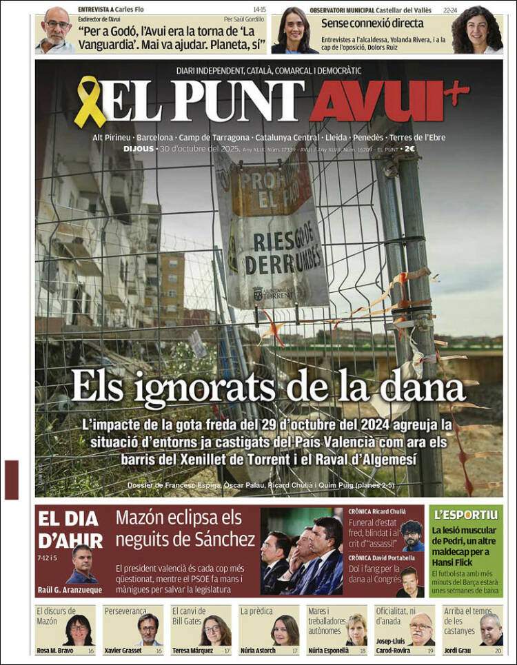 El Punt Avui, 30 octubre 2025