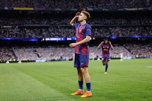Fermín López celebra un gol al Santiago Bernabéu / Foto: Europa Press