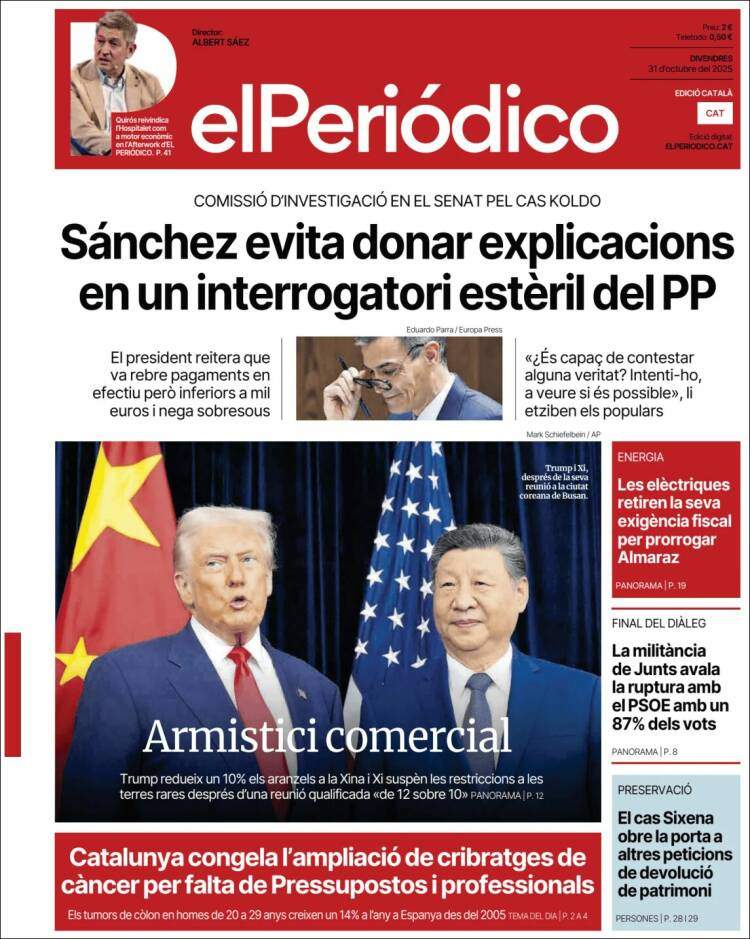 El Periodico, 31 octubre 2025 El Periodico, 31 octubre 2025