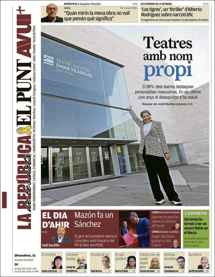 El Punt Avui, 31 octubre 2025 El Punt Avui, 31 octubre 2025