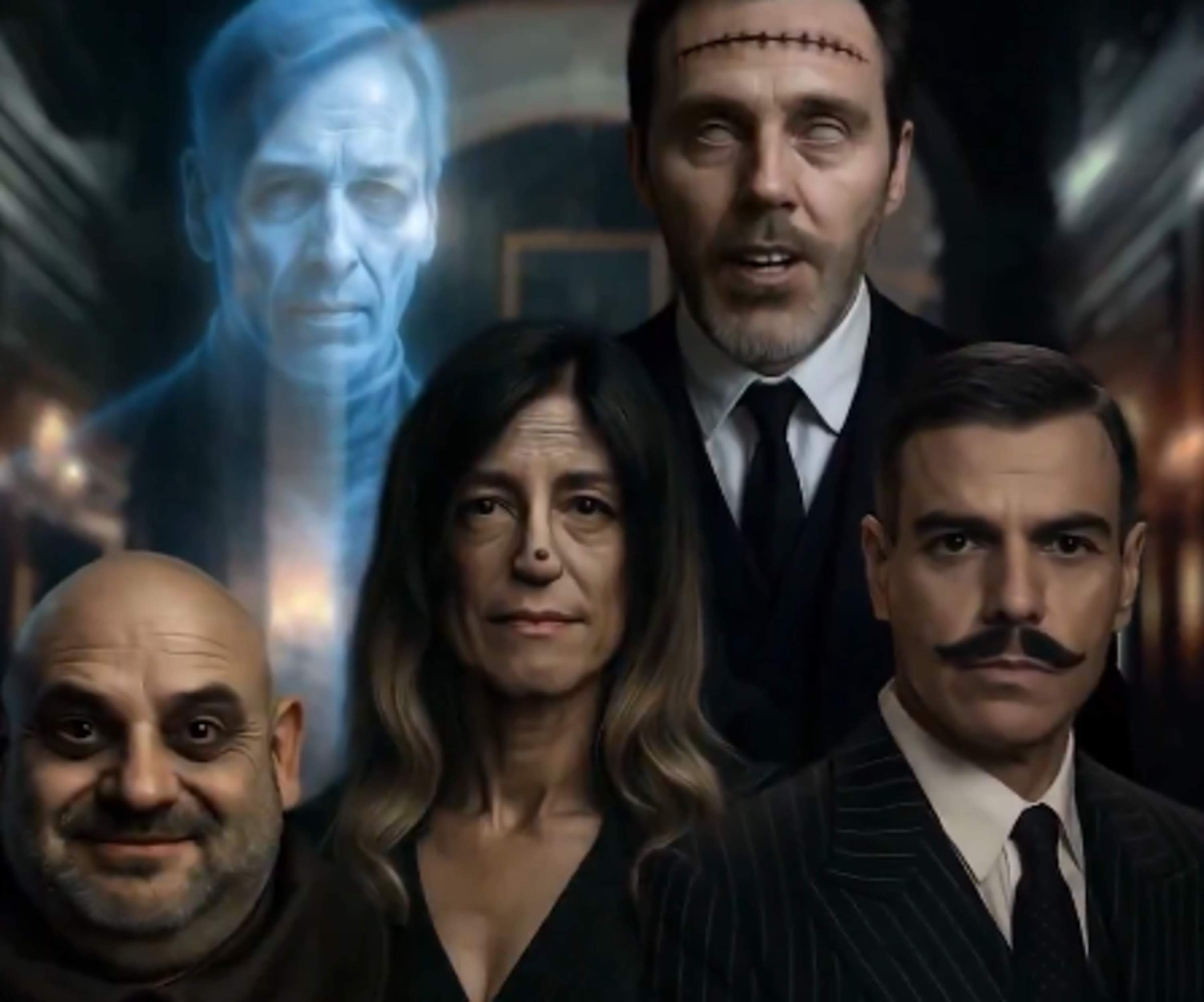 El PP converteix la Moncloa en una casa encantada plena de monstres del PSOE per Halloween El PP converteix la Moncloa en una casa encantada plena de monstres del PSOE per Halloween