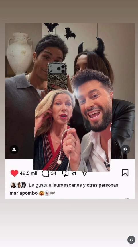 Javi Hoyos mostra el 'like' de Laura Escanes a María Pombo   Instagram