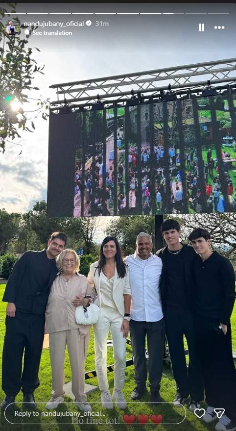 La família de Nandu Jubany al complet   Instagram