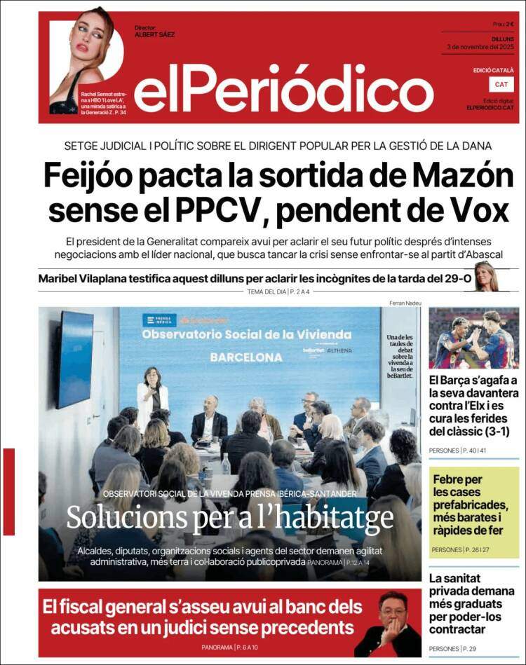 El Periodico, 3 novembre 2025