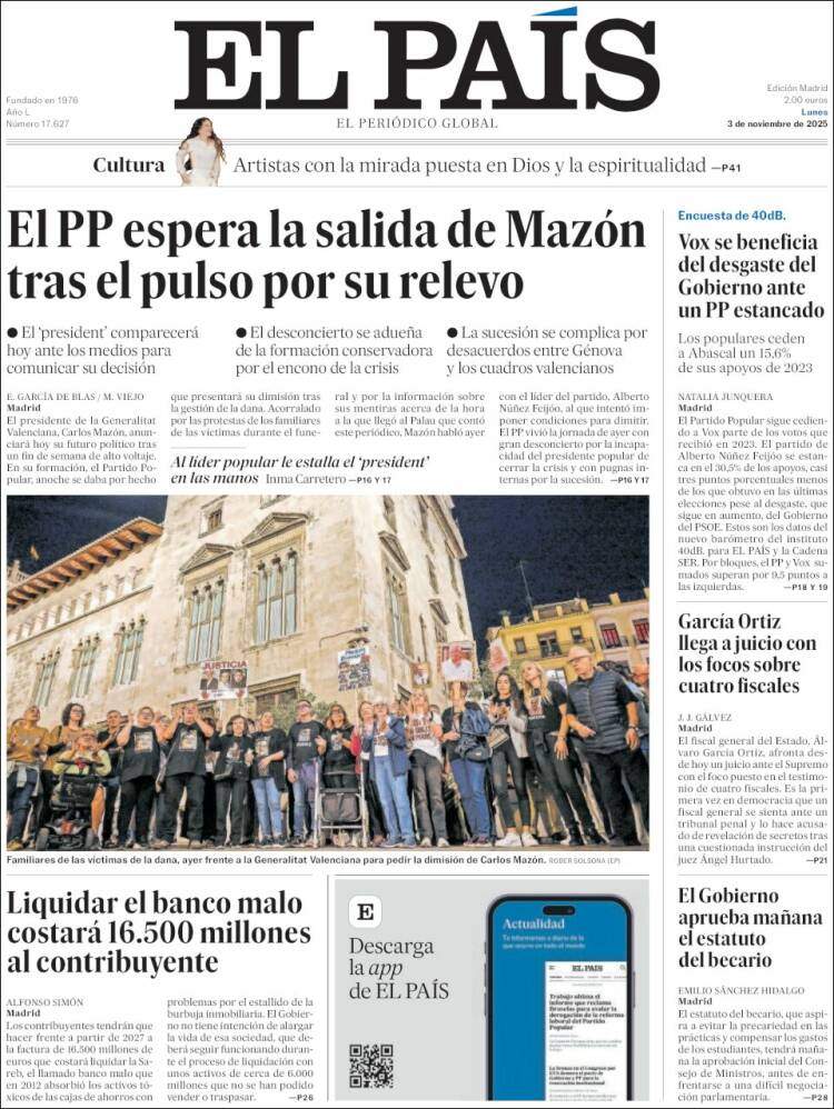 El Pais, 3 novembre 2025
