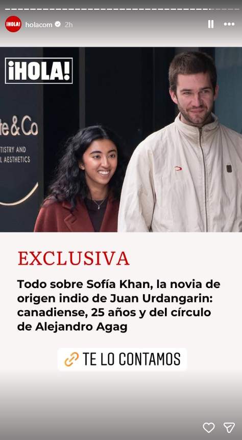 Juan Urdangarin y su novia india, Instagram Hola Juan Urdangarin y su novia india, Instagram Hola