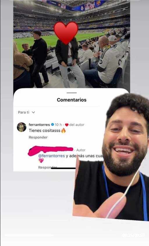 Los comentarios de Ferran Torres y la novia   TikTok