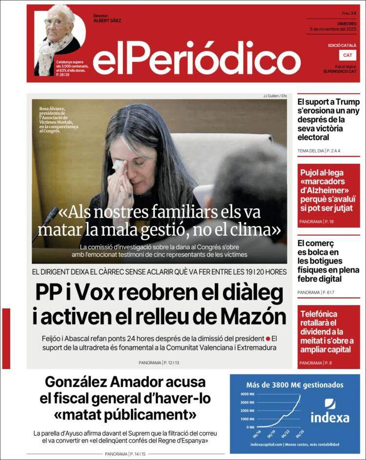 El Periodico, 5 novembre 2025 El Periodico, 5 novembre 2025