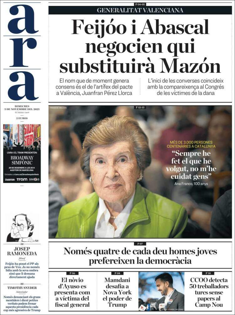 Ara, 5 novembre 2025 Ara, 5 novembre 2025