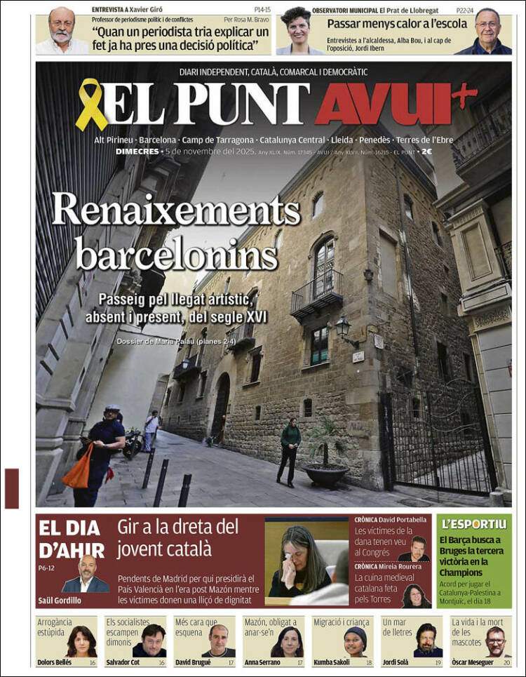 El Punt Avui, 5 novembre 2025 El Punt Avui, 5 novembre 2025