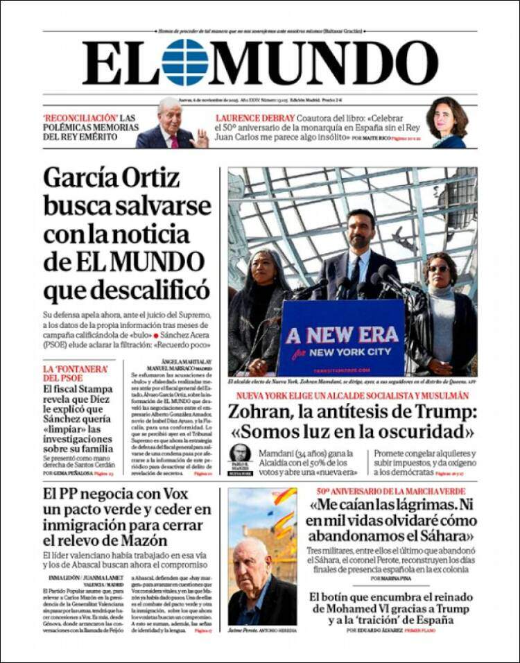 El Mundo, 6 novembre 2025 El Mundo, 6 novembre 2025