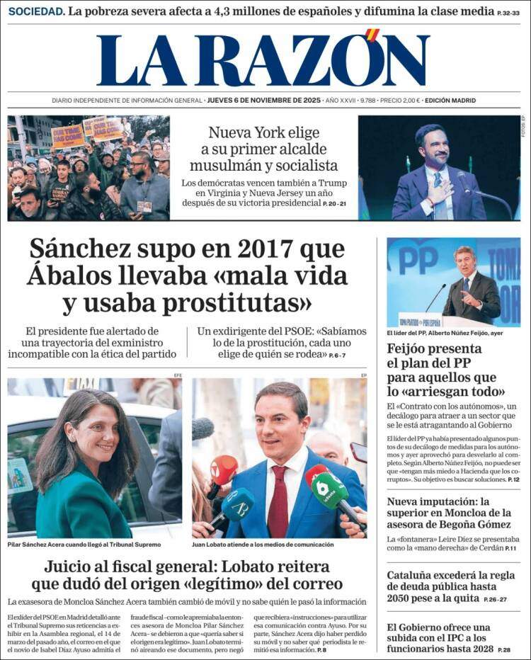 La Razon, 6 novembre 2025 La Razon, 6 novembre 2025