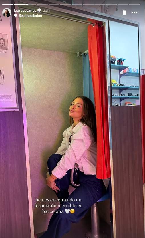 Laura Escanes en el fotomatón / Instagram Laura Escanes en el fotomatón / Instagram