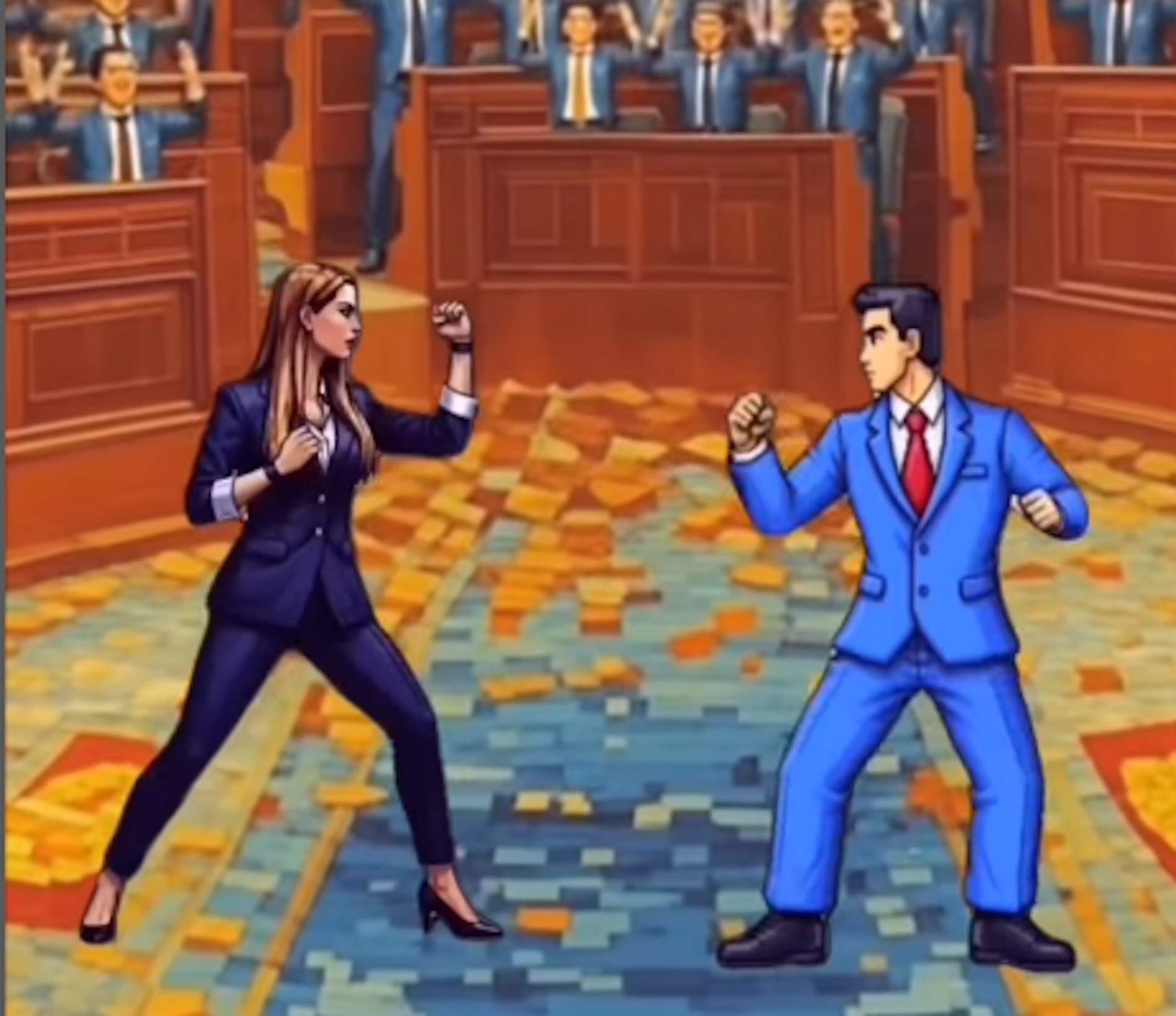 'Junts-PSOE Fighter', el vídeo de Nogueras deixant KO Sánchez