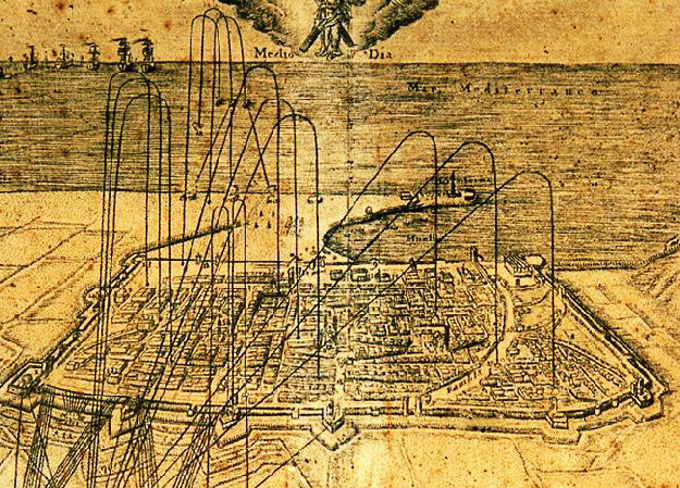 Asedio y bombardeo de Barcelona (1697). Fuente Archivo Historic de Barcelona