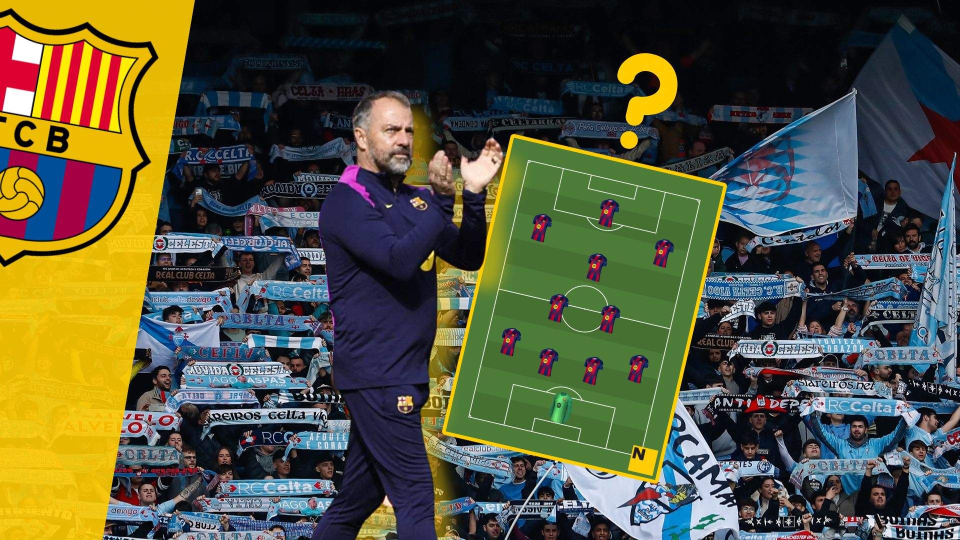 La posible alineación de Hansi Flick para el Celta - Barça: dos cambios y una gran ilusión