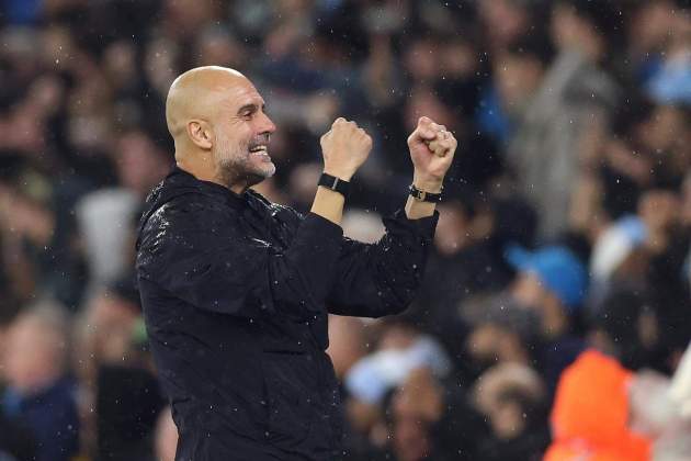 Pep Guardiola celebra un gol del Manchester City contra el Liverpool / Foto: EFE Pep Guardiola celebra un gol del Manchester City contra el Liverpool / Foto: EFE