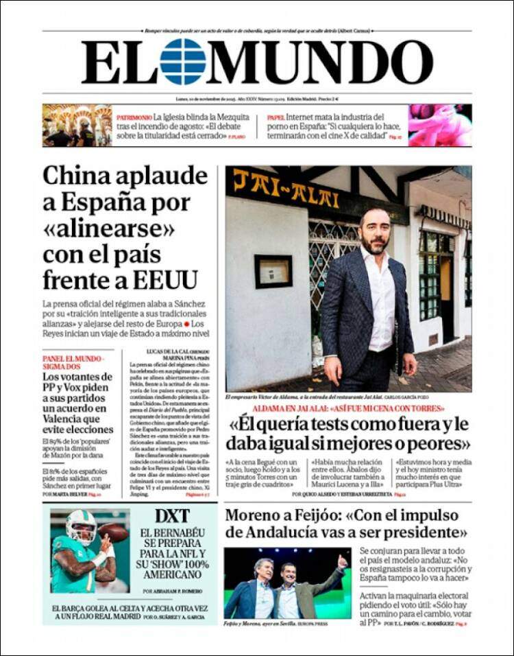 El Mundo, 10 novembre 2025