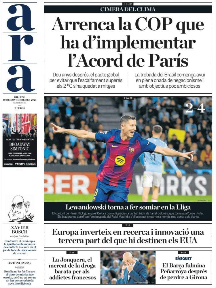 Ara, 10 novembre 2025