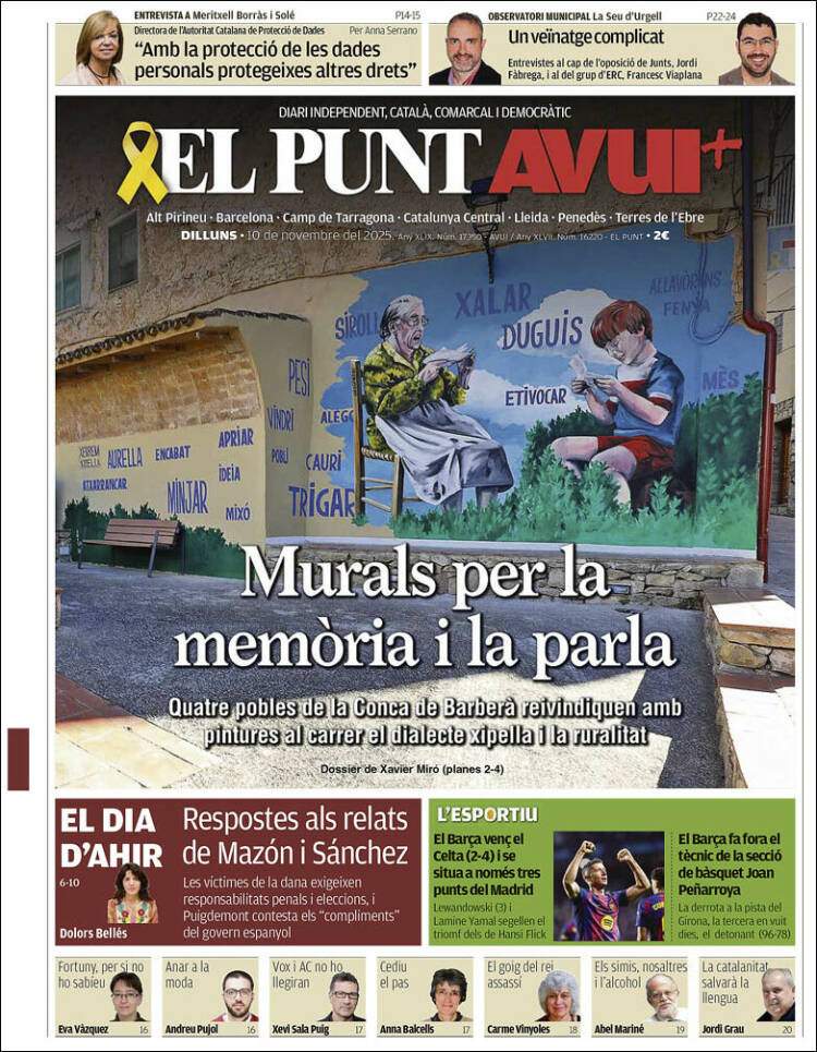 El Punt Avui, 10 novembre 2025