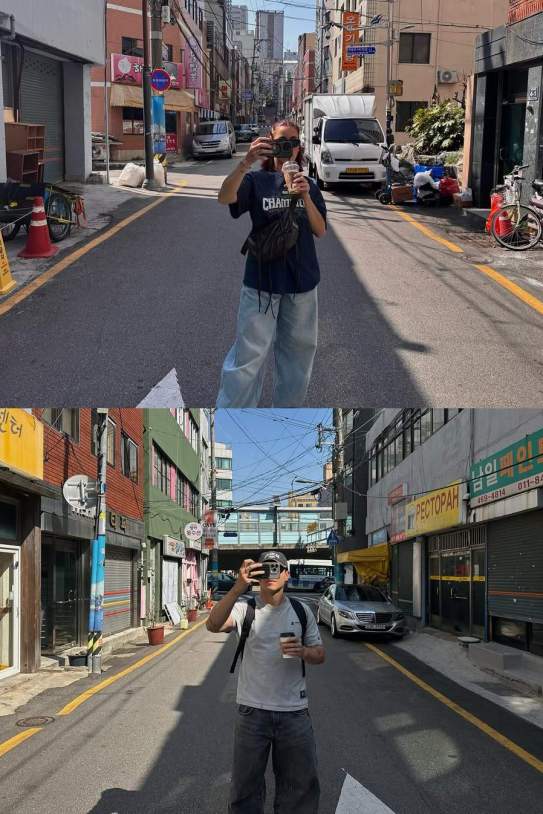 La pareja en Corea manteniendo discreción / Instagram