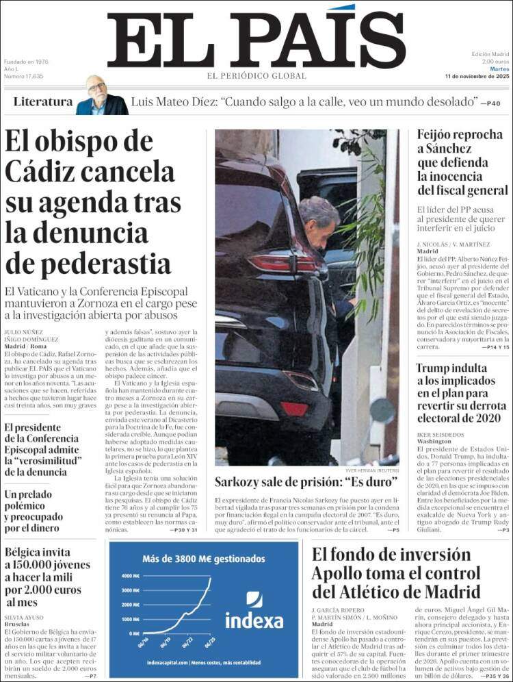 El Pais, 11 novembre 2025