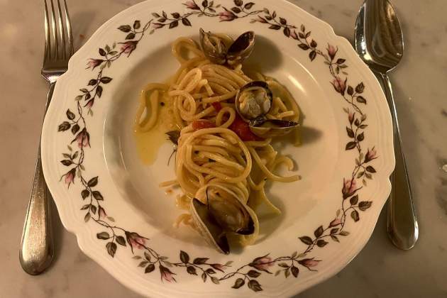 Plat d'espaguetis del restaurant Lombo. / Foto: Emma Porta