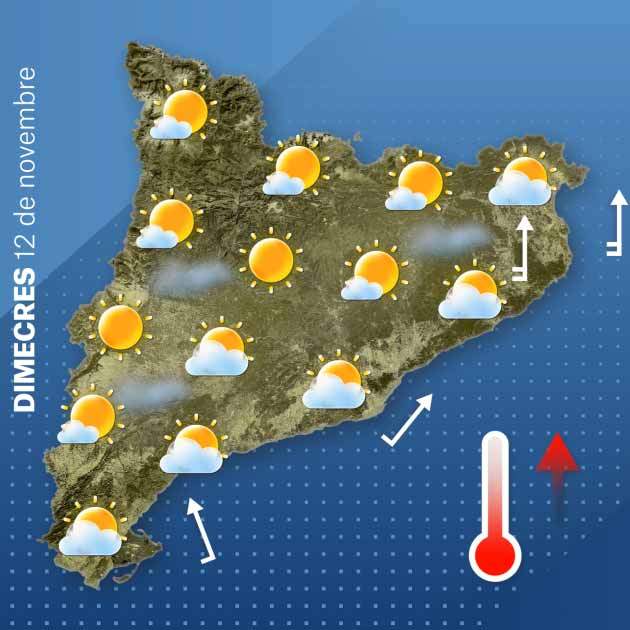 Mapa dimecres Catalunya 12 11