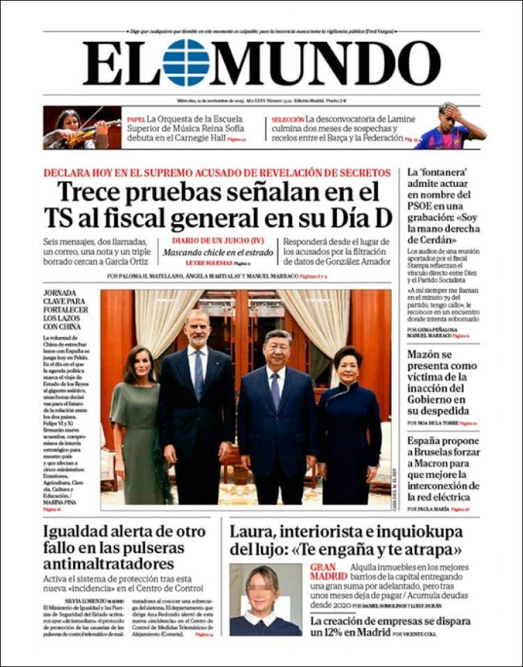 El Mundo, 12 novembre 2025