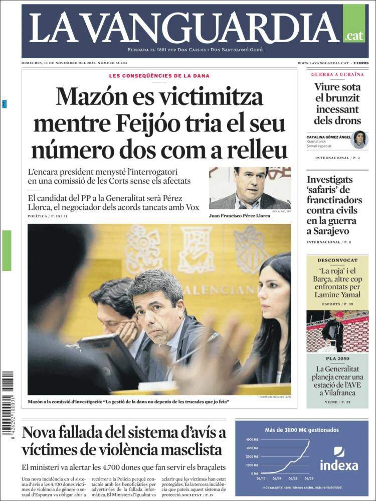 La Vanguardia, 12 novembre 2025