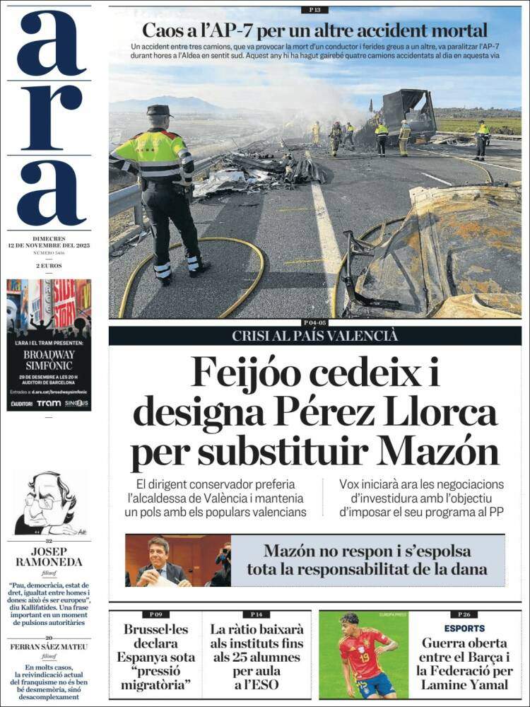 Ara, 12 novembre 2025